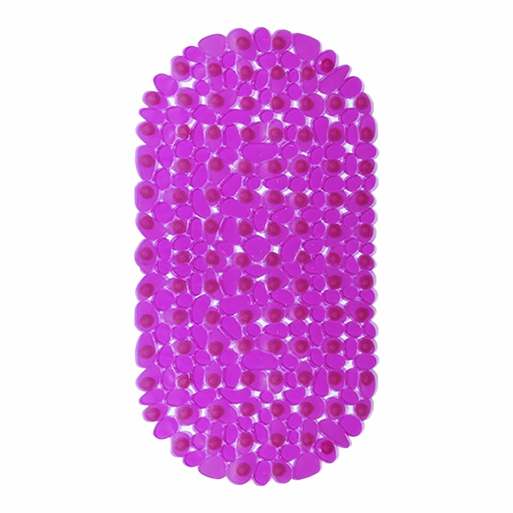 Shower Mat with Suction Cups – 27″ x 14″, Glam Light Purple Waterproof Non-Slip Quick Dry Dirt Resistant Perfect for Bathroom, Bathtub and Shower