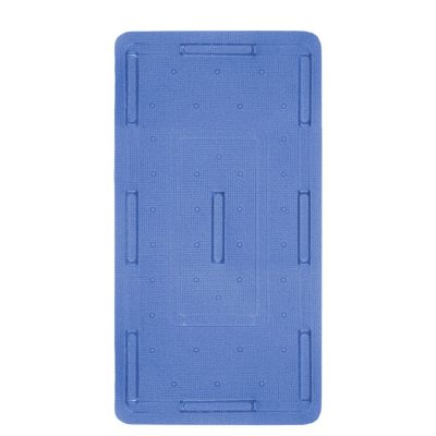 Shower Mat with Suction Cups - 28" x 15", Classic Blue Waterproof Non-Slip Quick Dry Dirt Resistant Perfect for Bathroom, Bathtub and Shower