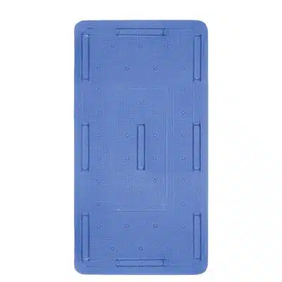 Shower Mat with Suction Cups - 28" x 15", Classic Blue Waterproof Non-Slip Quick Dry Dirt Resistant Perfect for Bathroom, Bathtub and Shower