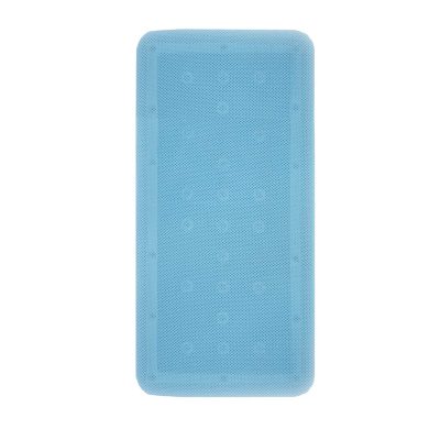 Shower Mat with Suction Cups - 35" x 17", Classic Light Blue Waterproof Non-Slip Quick Dry Dirt Resistant Perfect for Bathroom, Bathtub and Shower