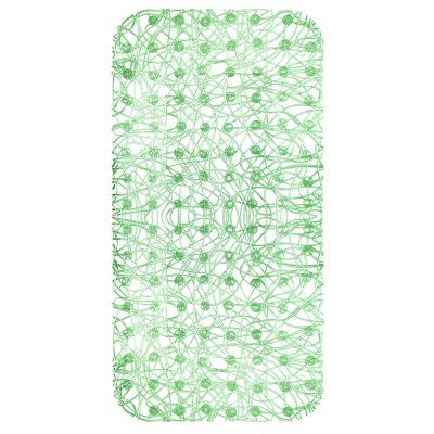 Shower Mat with Suction Cups - 28" x 14", Modern Green Waterproof Non-Slip Quick Dry Dirt Resistant Perfect for Bathroom, Bathtub and Shower