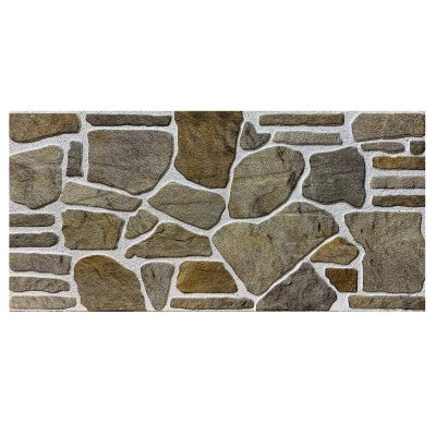 Dundee Deco 3D Wall Panels - Cladding, Grey Caramel White Stone Look Wall Paneling, Styrofoam Facing for Interior and Exterior Applications, DIY, Set of 10, Covers 54 sq ft