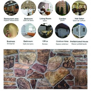 Dundee Deco 3D Wall Panels - Cladding, Shades of Brown Grey Stone Look Wall Paneling, Styrofoam Facing for Interior and Exterior, DIY, Set of 10, Covers 54 sq ft