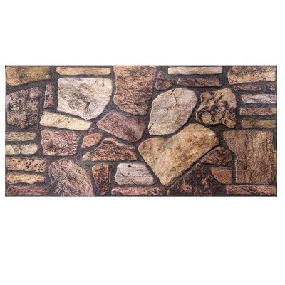 Dundee Deco 3D Wall Panels - Cladding, Mahogany Brown Stone Look Wall Paneling, Styrofoam Facing for Interior and Exterior Applications, DIY, Set of 10, Covers 54 sq ft