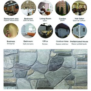 Dundee Deco 3D Wall Panels - Cladding, Grey Mauve Blue Stone Look Wall Paneling, Styrofoam Facing for Interior and Exterior Applications, DIY, Set of 10, Covers 54 sq ft