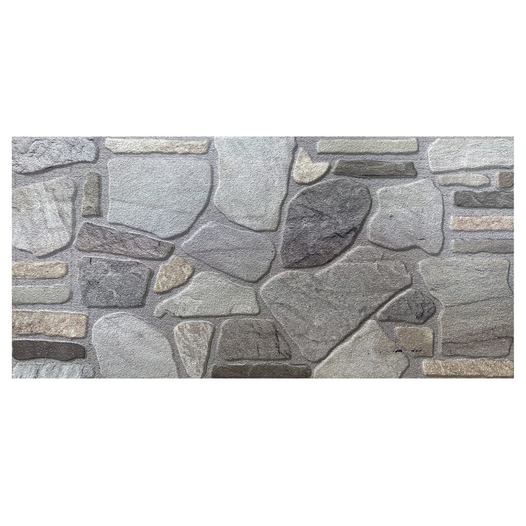 Dundee Deco 3D Wall Panels – Cladding, Grey Mauve Blue Stone Look Wall Paneling, Styrofoam Facing for Interior and Exterior Applications, DIY, Set of 10, Covers 54 sq ft