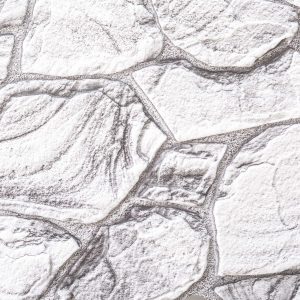 3D Wall Panels - White Charcoal Faux Stone PVC Wall Paneling for Interior Wall Decor, Living room, Kitchen, Bathroom, Bedroom, Single, Covers 5.1 sq ft