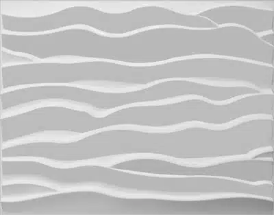 Paintable Off White Abstract Waves Fiber 3D Wall Panel