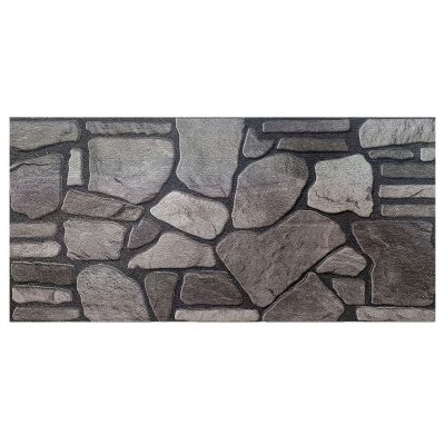 Dundee Deco 3D Wall Panels - Cladding, Grey Charcoal Ash Stone Look Wall Paneling, Styrofoam Facing for Interior and Exterior Applications, DIY, Set of 10, Covers 54 sq ft