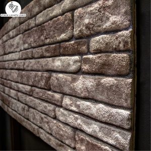 3D Wall Panels Brick Effect - Cladding, Light Brown Grey Stone Look Wall Paneling, Styrofoam Facing for Living room, Kitchen, Bathroom, Balcony, Bedroom, Set of 10, Covers 53 sq ft