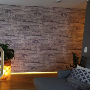 Outlet Light Grey Brick Look Wall Paneling, Styrofoam Facing, Single Panel, Covers 5.4 sq ft