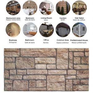 Outlet Beige Brick Look Wall Paneling, Styrofoam Facing, Single Panel, Covers 5.4 sq ft
