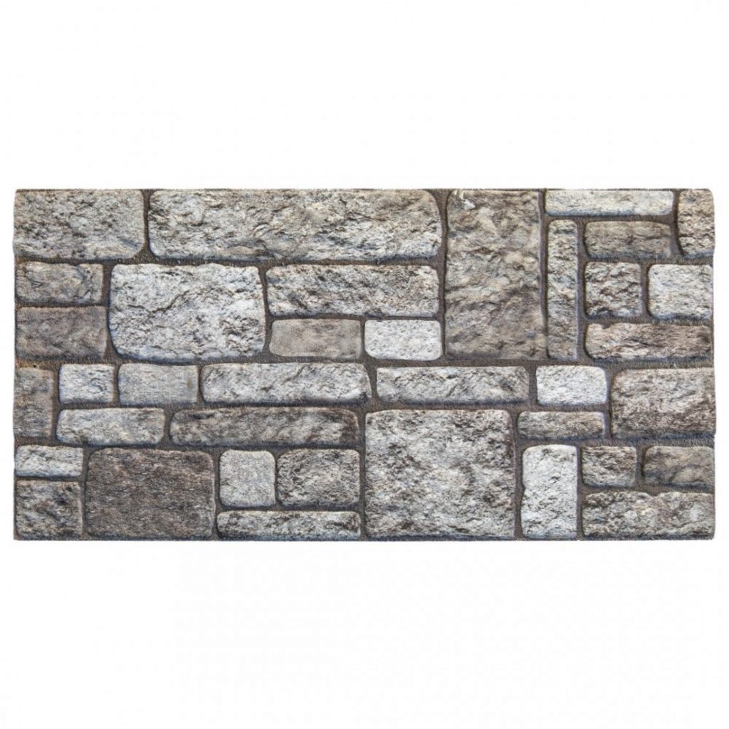 Outlet Grey Brick Look Wall Paneling, Styrofoam Facing, Single Panel, Covers 5.4 sq ft