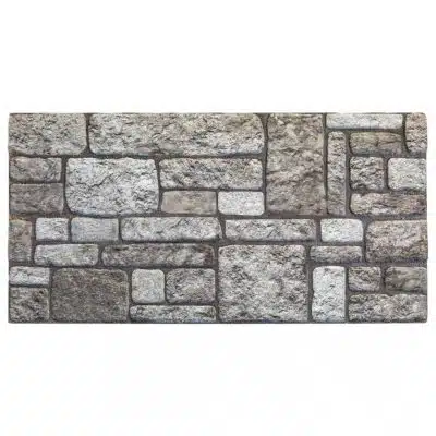 Outlet Grey Brick Look Wall Paneling, Styrofoam Facing, Single Panel, Covers 5.4 sq ft