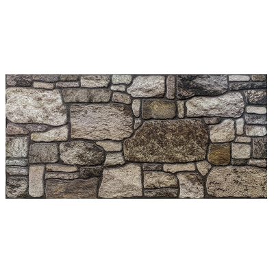 Outlet Taupe Grey Stone Look Wall Paneling, Styrofoam Facing, Single Panel, Covers 5.4 sq ft