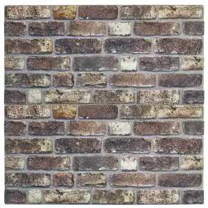 Outlet Grey Brown Brick Look Wall Paneling, Styrofoam Facing, Single Panel, Covers 5.4 sq ft