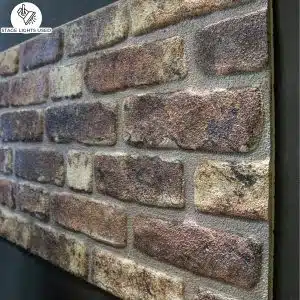 Outlet Grey Brown Brick Look Wall Paneling, Styrofoam Facing, Single Panel, Covers 5.4 sq ft