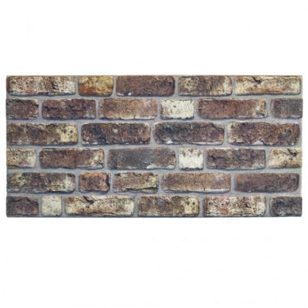 Outlet Grey Brown Brick Look Wall Paneling, Styrofoam Facing, Single Panel, Covers 5.4 sq ft