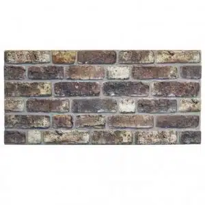 Outlet Grey Brown Brick Look Wall Paneling, Styrofoam Facing, Single Panel, Covers 5.4 sq ft