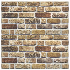 Outlet Light Brown Brick Look Wall Paneling, Styrofoam Facing, Single Panel, Covers 5.4 sq ft