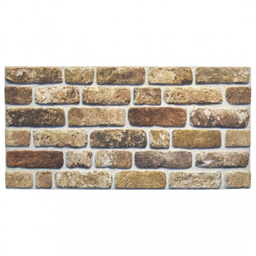 Outlet Light Brown Brick Look Wall Paneling, Styrofoam Facing, Single Panel, Covers 5.4 sq ft