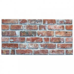 Outlet Red Brown Brick Look Wall Paneling, Styrofoam Facing, Single Panel, Covers 5.4 sq ft