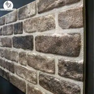 Outlet Grey Black Brick Look Wall Paneling, Styrofoam Facing, Single Panel, Covers 5.4 sq ft