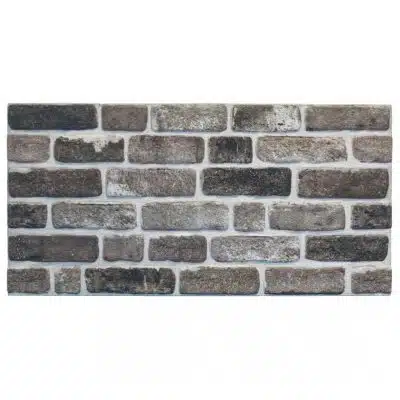 Outlet Grey Black Brick Look Wall Paneling, Styrofoam Facing, Single Panel, Covers 5.4 sq ft