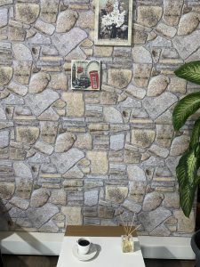 Outlet Gold Lilac Stone Look Wall Paneling, Styrofoam Facing, Single Panel, Covers 5.4 sq ft