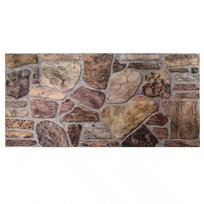 Outlet Shades of Brown Grey Stone Look Wall Paneling, Styrofoam Facing, Single Panel, Covers 5.4 sq ft