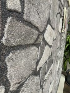Outlet Grey Charcoal Ash Stone Look Wall Paneling, Styrofoam Facing, Single Panel, Covers 5.4 sq ft