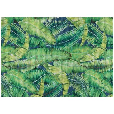 Leaf Bathroom Mat - 39" x 26" Green Waterproof Non-Slip Quick Dry Rug, Non-Absorbent Dirt Resistant Perfect for Kitchen, Bathroom and Restroom