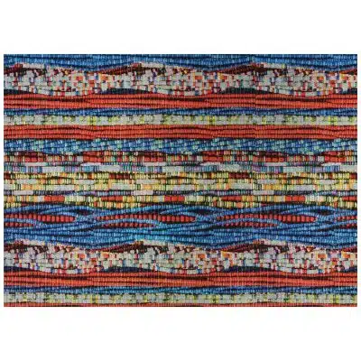 Beads Bathroom Mat - 39" x 26" Multicolored Waterproof Non-Slip Quick Dry Rug, Non-Absorbent Dirt Resistant Perfect for Kitchen, Bathroom and Restroom