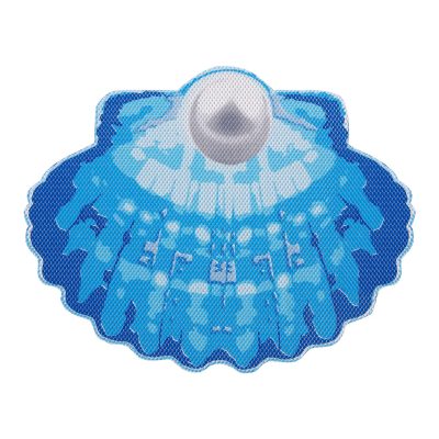 Sea Shell Bathroom Mat - 26" x 19" Light Blue Waterproof Non-Slip Quick Dry Rug, Non-Absorbent Dirt Resistant Perfect for Kitchen, Bathroom and Restroom