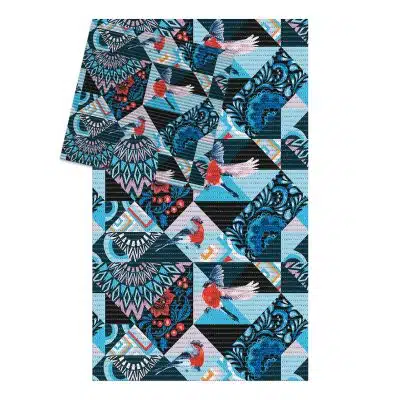 Patchwork Bathroom Mat Set (2 pcs) - 31" x 20" and 19.7" x 19.7" Waterproof Non-Slip Quick Dry Rug, Non-Absorbent Dirt Resistant Perfect for Bathroom and Restroom