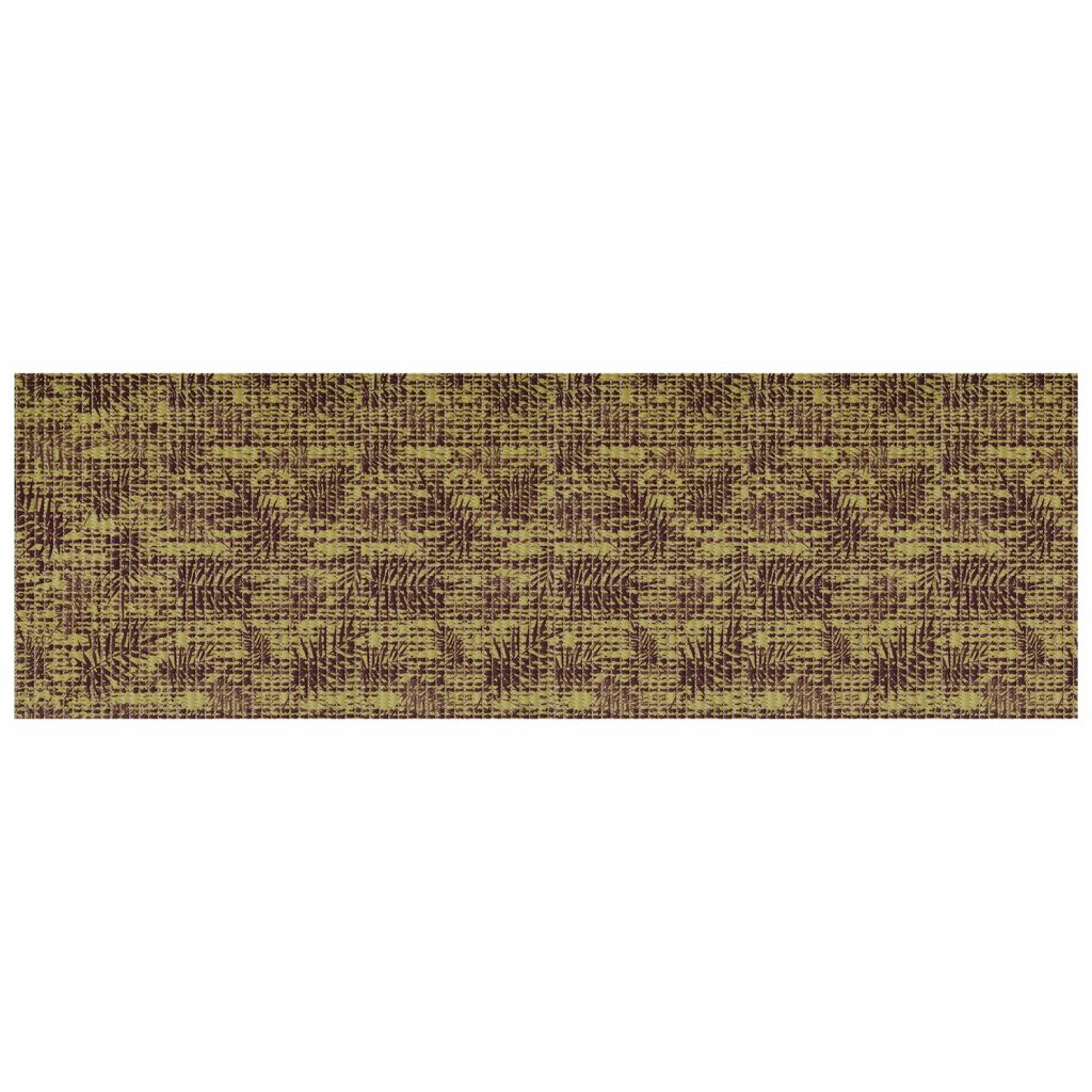 Leaf Bathroom Mat – 79″ x 26″ Beige Waterproof Non-Slip Quick Dry Rug, Non-Absorbent Dirt Resistant Perfect for Kitchen, Bathroom and Restroom
