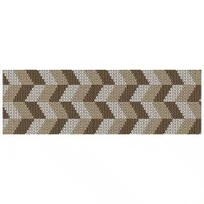 Chevron Bathroom Mat - 79" x 26" Beige Waterproof Non-Slip Quick Dry Rug, Non-Absorbent Dirt Resistant Perfect for Kitchen, Bathroom and Restroom