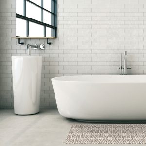 X Bathroom Mat - 79" x 26" Beige Waterproof Non-Slip Quick Dry Rug, Non-Absorbent Dirt Resistant Perfect for Kitchen, Bathroom and Restroom