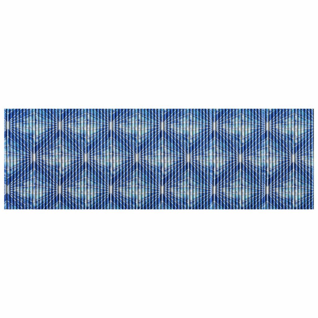 Diamond Bathroom Mat – 79″ x 26″ Light Blue Waterproof Non-Slip Quick Dry Rug, Non-Absorbent Dirt Resistant Perfect for Kitchen, Bathroom and Restroom