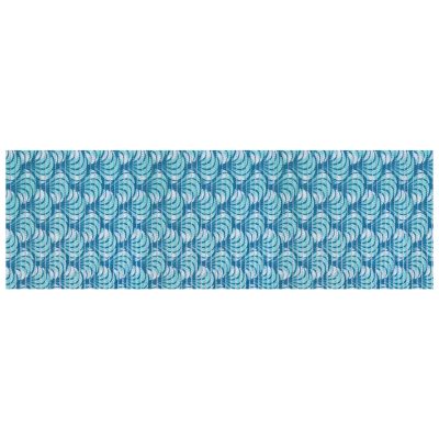 Sea Shell Bathroom Mat - 79" x 26" Green Waterproof Non-Slip Quick Dry Rug, Non-Absorbent Dirt Resistant Perfect for Kitchen, Bathroom and Restroom