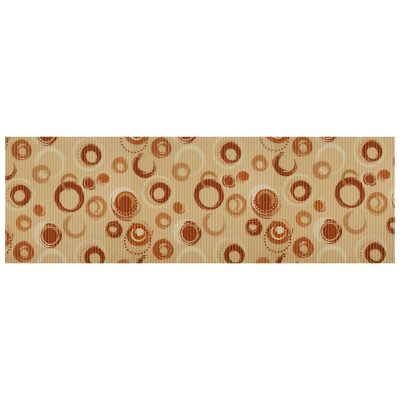 Circle Bathroom Mat - 79" x 26" Beige Waterproof Non-Slip Quick Dry Rug, Non-Absorbent Dirt Resistant Perfect for Kitchen, Bathroom and Restroom