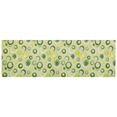 Circle Bathroom Mat - 79" x 26" Green Waterproof Non-Slip Quick Dry Rug, Non-Absorbent Dirt Resistant Perfect for Kitchen, Bathroom and Restroom
