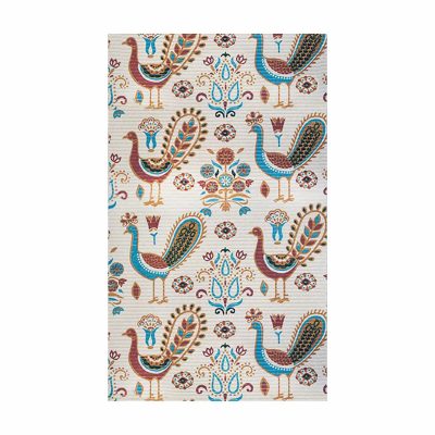 Birds Bathroom Mat - 31" x 26" White Waterproof Non-Slip Quick Dry Rug, Non-Absorbent Dirt Resistant Perfect for Kitchen, Bathroom and Restroom