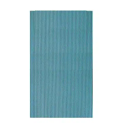 Plain Bathroom Mat - 31" x 26" Blue Waterproof Non-Slip Quick Dry Rug, Non-Absorbent Dirt Resistant Perfect for Kitchen, Bathroom and Restroom