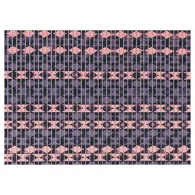 Geometric Bathroom Mat - 35" x 26" Purple Waterproof Non-Slip Quick Dry Rug, Non-Absorbent Dirt Resistant Perfect for Kitchen, Bathroom and Restroom