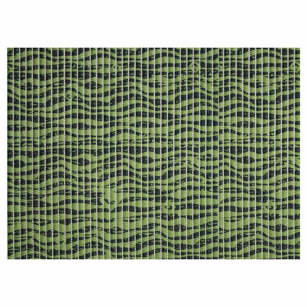 Waves Bathroom Mat – 35″ x 26″ Green Waterproof Non-Slip Quick Dry Rug, Non-Absorbent Dirt Resistant Perfect for Kitchen, Bathroom and Restroom