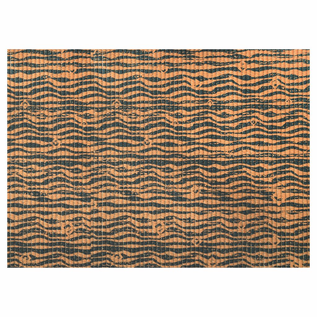 Waves Bathroom Mat – 35″ x 26″ Brown Waterproof Non-Slip Quick Dry Rug, Non-Absorbent Dirt Resistant Perfect for Kitchen, Bathroom and Restroom