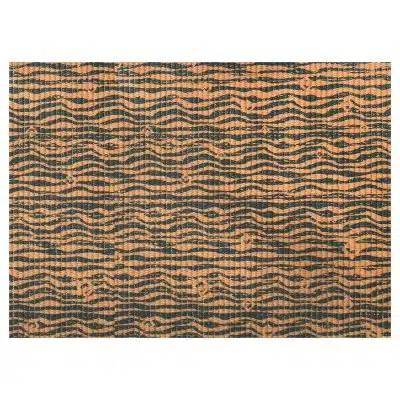 Waves Bathroom Mat - 35" x 26" Brown Waterproof Non-Slip Quick Dry Rug, Non-Absorbent Dirt Resistant Perfect for Kitchen, Bathroom and Restroom