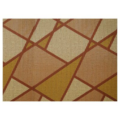 Geometric Bathroom Mat - 35" x 26" Beige Waterproof Non-Slip Quick Dry Rug, Non-Absorbent Dirt Resistant Perfect for Kitchen, Bathroom and Restroom