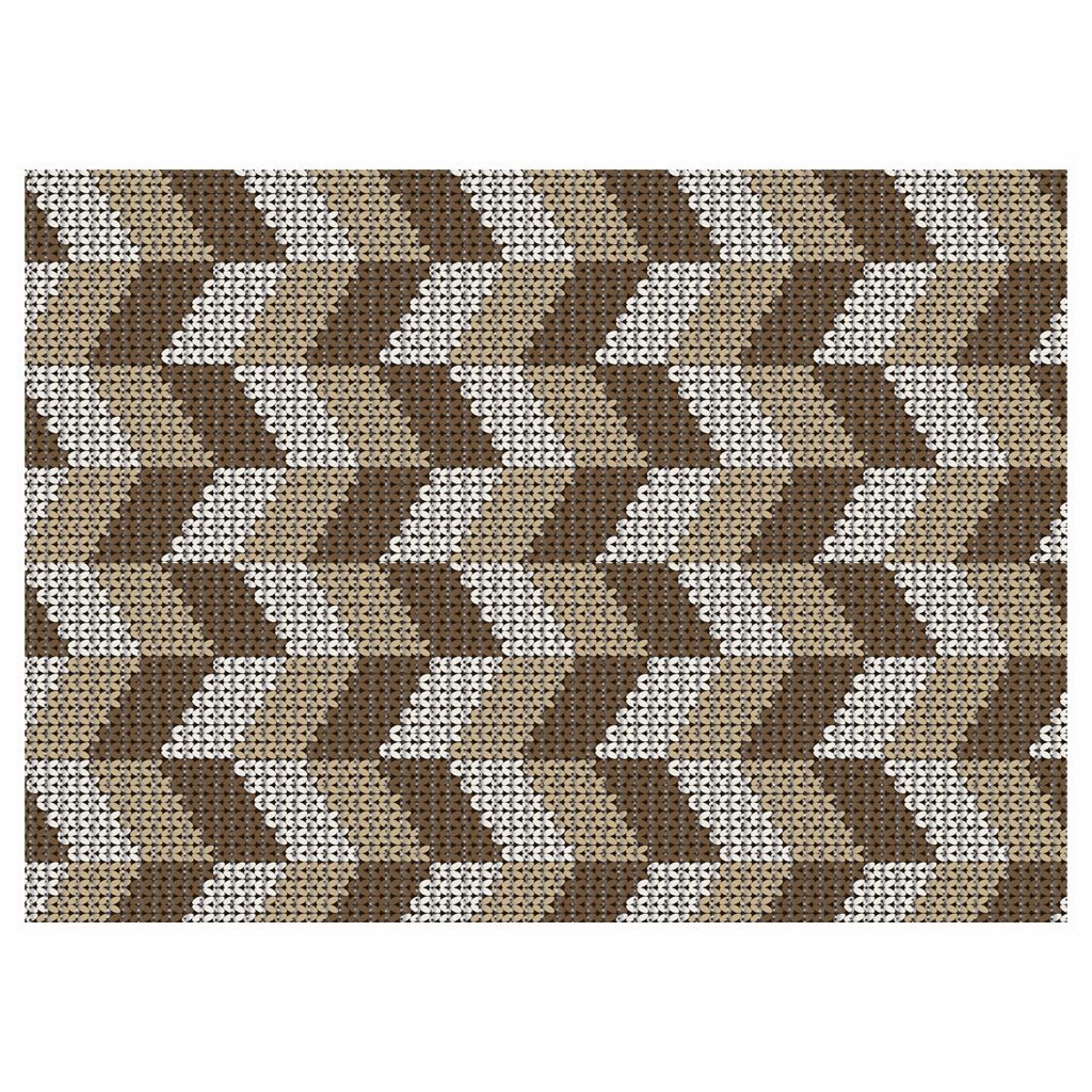 Chevron Bathroom Mat – 35″ x 26″ Brown Waterproof Non-Slip Quick Dry Rug, Non-Absorbent Dirt Resistant Perfect for Kitchen, Bathroom and Restroom